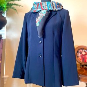 Le Suit. Navy blazer. Size 12. Great for office with skirt, slacks, or jeans.